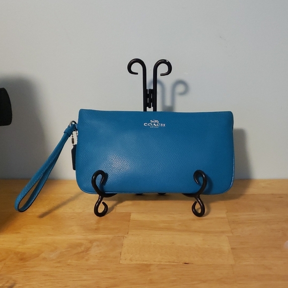 Coach Handbags - Coach Large Wristlet 9" Color Dark Teal Excellent Condition.  (#62)